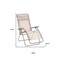 Homeroots 27" Ivory Steel Outdoor Zero Gravity Chair with Ivory Cushion 373475 - alternate 3