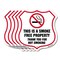 Signmission No Smoking Shield Sign This Is A Smoke F, 12 inch X 12 inch, Aluminum Metal Sign, 5PK SHI-A-5Pack-12-402 - alternate 1