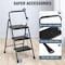 Edendirect Step Stools, 3 Steps, 750 lb. Load Capacity, 1.5 in Overall Height, Steel, Black ED-W2201P190842 - alternate 4