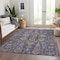 Homeroots 10' X 14' Purple Beige And Taupe Oriental Washable Indoor Outdoor Area Rug 582127 - alternate 5