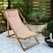 Lavish Home Beach Lounge Chair Adjustable Height Reclining Sling Chair Portable Wood Folding Chair 50-LG1512 - alternate 5