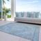 Homeroots 8' X 10' Sky Blue And Ivory Oriental Washable Indoor Outdoor Area Rug 603824 - alternate 4