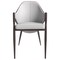 Leisuremod Sante Modern Leather Dining Arm Chair with Iron Legs in White/Bordouex SC53WB - alternate 6