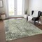 Homeroots 3' X 5' Green And Gray Abstract Washable Indoor Outdoor Area Rug 605548 - alternate 4