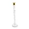 Homeroots 14" Clear And Gold Geo Stacks Crystal Tabletop Taper Candlestick 590227 - alternate 4