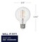 Bulbrite 60-Watt Equivalent G25 Clear Dimmable Edison LED Light Bulb Soft White, 2PK 861928 - alternate 4