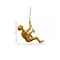 Homeroots 6" X 3" Gold Resin Climbing Man Hanging Dimensional Sculpture 358136 - alternate 2