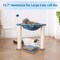 Simple Deluxe Cat Scratching Post for Indoor Cats, Small Cat Tree Tower with Hammock Wooden Interactive Track Bal PTCATTREE18NAY - alternate 3