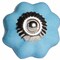 Homeroots Set of Twelve Blue And Silver Ceramic Drawer Pull Knobs, 12PK 321674 - alternate 2