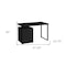 Homeroots 47" Black Wood and Metal Sled Computer Desk 490003 - alternate 2