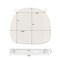 Chivari White Fabric 2" Thick Cross Back Cushion CUSHXSTRAP-WHI-AX-T - alternate 2