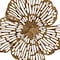 Homeroots 18" Antiqued Gold And White Aluminum And Marble Flowers Abstract Tabletop Sculpture 628148 - alternate 4