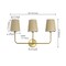 Jonathan Y Lila 26.5" 3-Light Traditional Coastal Scalloped Fabric Shade/Metal LED Vanity Light, Brass Gold/Brow JYL1609A - alternate 6
