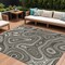 Homeroots 10' X 14' Gray And Ivory Geometric Washable Indoor Outdoor Area Rug 631388 - alternate 1