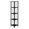 Homeroots 59" Black Metal Four Tier Corner Bookcase 489788 - alternate 5