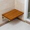 Homeroots 17" Premium Wall Mount Teak Shower Bench 402207 - alternate 4