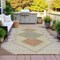Homeroots 9' X 12' Brown Copper And Fern Green Geometric Washable Indoor Outdoor Area Rug 631901 - alternate 6