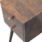 Homeroots 22" Walnut Solid Wood Square Two Drawer Nightstand 651540 - alternate 9