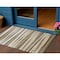 Homeroots 3' X 5' Brown Beige And Gray Striped Washable Indoor Outdoor Area Rug 597313 - alternate 1