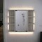 Homeroots 24" Light Gray Wood Floating Double Door Bathroom Vanity And Medicine Cabinet With Mirror 478211 - alternate 2