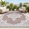 Jonathan Y Arden Vintage Casual Medallion Light Brown/Cream 4 ft. x 6 ft. Indoor/Outdoor Area Rug SMB300D-4 - alternate 1