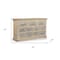 Homeroots 64" White Solid Wood Seven Drawer Double Dresser 521247 - alternate 3