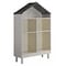 Homeroots 56" White Solid and Manufactured Wood and Solid Wood Three Tier Double Bookcase 347507 - alternate 1