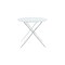 Homeroots 30" White Rounded Aluminum Folding Outdoor Bistro Table with Umbrella Hole 606430 - alternate 3