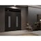 Vdomdoors Front Exterior Prehung Aluminum Double Doors Ronex1477 Black Enamel Top Transom Mirrored Clear RONEX1477DEXD-BLK-W72xH80+16-RH-I - alternate 2
