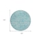 Homeroots 8' Teal Blue And Ivory Round Abstract Washable Indoor Outdoor Area Rug 599018 - alternate 6