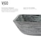 Vigo Artistic Titanium Gray Glass 18 in. L x 13 in. W x 4 in. H Rectangular Vessel Bathroom Sink VG07085 - alternate 3
