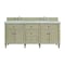 James Martin Vanities Lorelai 72'' D Vanity, Whitewashed Oak w/ Jasmine Pearl Silestone Top w/FreePower Wireless Charger 424-V72-WWO-FEJP - alternate 1