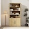 Manhattan Comfort Rivington 40in Bookcase Cabinet in Natural Oak BC006-NA - alternate 1