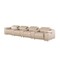 Homeroots 175" Beige Top Grain Leather Reclining USB Sofa And Storage 643706 - alternate 2