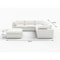 Homeroots White Linen Blend Modular L Shaped Six Piece Corner Sectional 716919 - alternate 3
