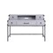 Homeroots 54" Gray Wood Writing Desk With Five Drawers 491383 - alternate 1