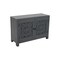 Homeroots 30in Gray Distressed Solid Wood Textured Door Accent Cabinet With Two Doors 557029 - alternate 3