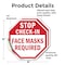 Signmission Stop Check-in Face Masks Required, 4 inch X 4 inch, Vinyl Decal, 2PK OC-D-2PACK-4-54 - alternate 4