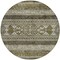 Homeroots 8' Taupe Beige And Ivory Round Southwestern Washable Indoor Outdoor Area Rug 582868 - alternate 4