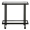 Homeroots 24" Black And Clear Glass End Table With Shelf 544201 - alternate 4
