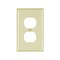 Pass & Seymour Outlet Wallplate, 3-3/4 in L, 3-1/2 in W, 1 -Gang, Nylon, Ivory TPJ8ICC70 - alternate 2