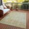 Homeroots 10' X 14' Gold Damask Washable Indoor Outdoor Area Rug 607703 - alternate 3