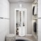 Sartodoors Sliding Closet Bi-fold Doors, Lucia 1533 White Silk with Clear Glass, Sturdy Tracks Moldings Trims LUCIA1533BF-BEM-72 x 84 (2* 36x84) - alternate 4