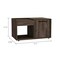 Homeroots 32" Brown Wood Coffee Table With Shelf 535063 - alternate 5