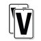 Signmission Sign with Letter V, 12'' X 18'' 2 Signs, Heavy Gauge Aluminum, 2PK A-1218-2PACK-22922 - alternate 1