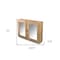 Homeroots Traditional Solid Teak Double Door Mirrored Medicine Cabinet 475845 - alternate 5