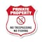 Signmission Private Property Shield Sign No Trespass, 6 Inch X 6 Inch, Plastic Sign SHI-P-6-447 - alternate 1
