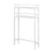 Homeroots 48" White Finish 2 Tier Solid Wood Over Toilet Organizer 380017 - alternate 2