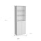 Homeroots Set of Three White Wood Eleven Tier Modular Bookcase with Two Doors, 3PK 546630 - alternate 3