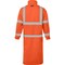 Ironwear 49" Poly/PU Hi Vis Raincoat with Zipper and Tuckaway Hood, Orange, Medium 9520-O-MD - alternate 5